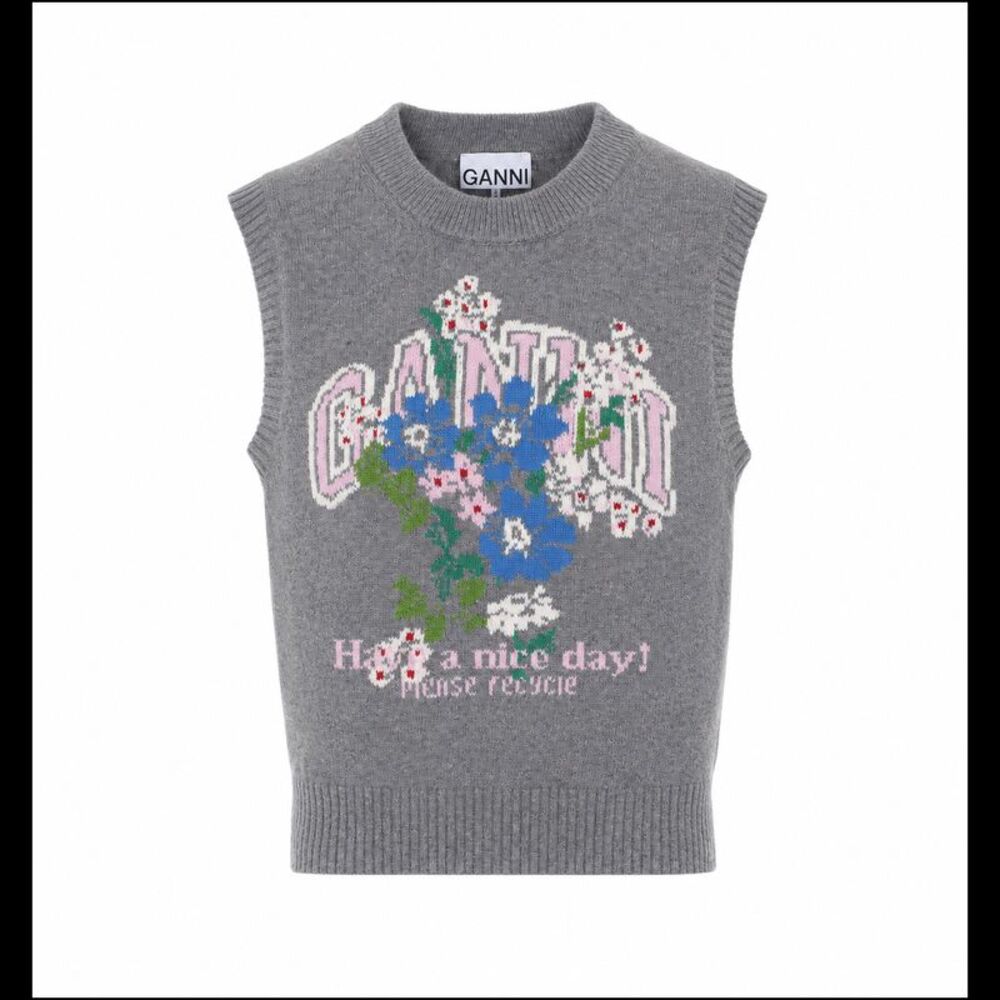 Ganni Women Flowers Vest